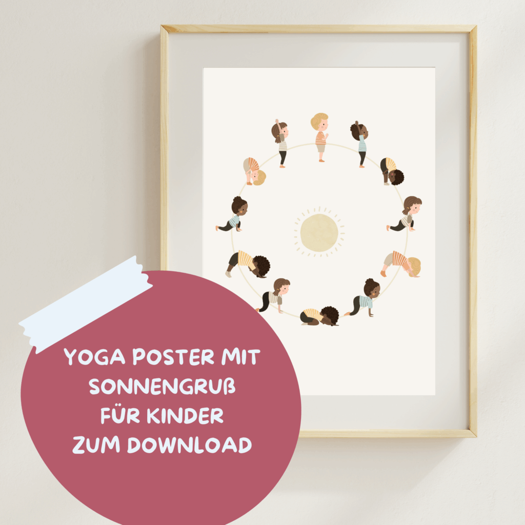 Poster Kinder Yoga Sonnengruß