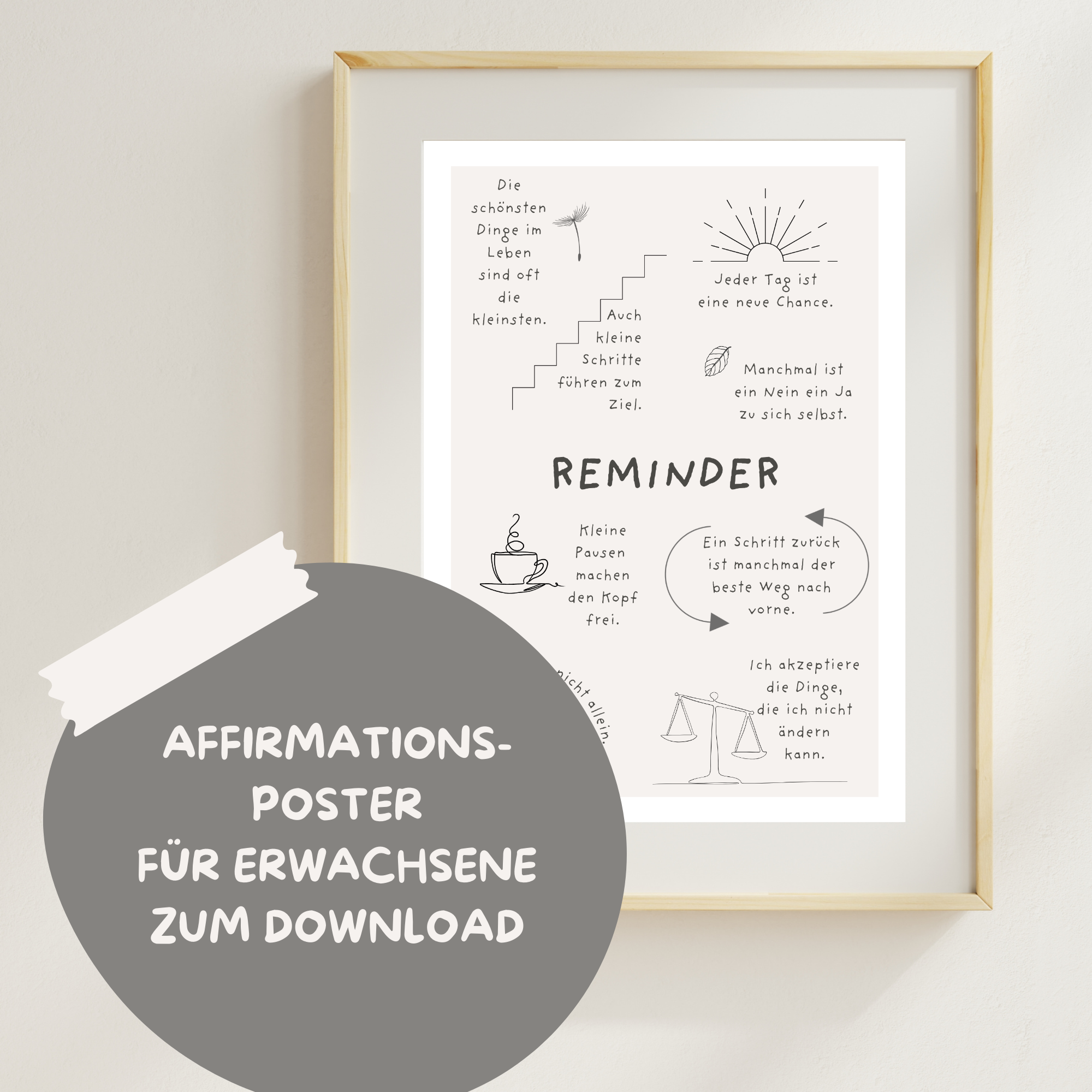 Poster Affirmation Erwachsene