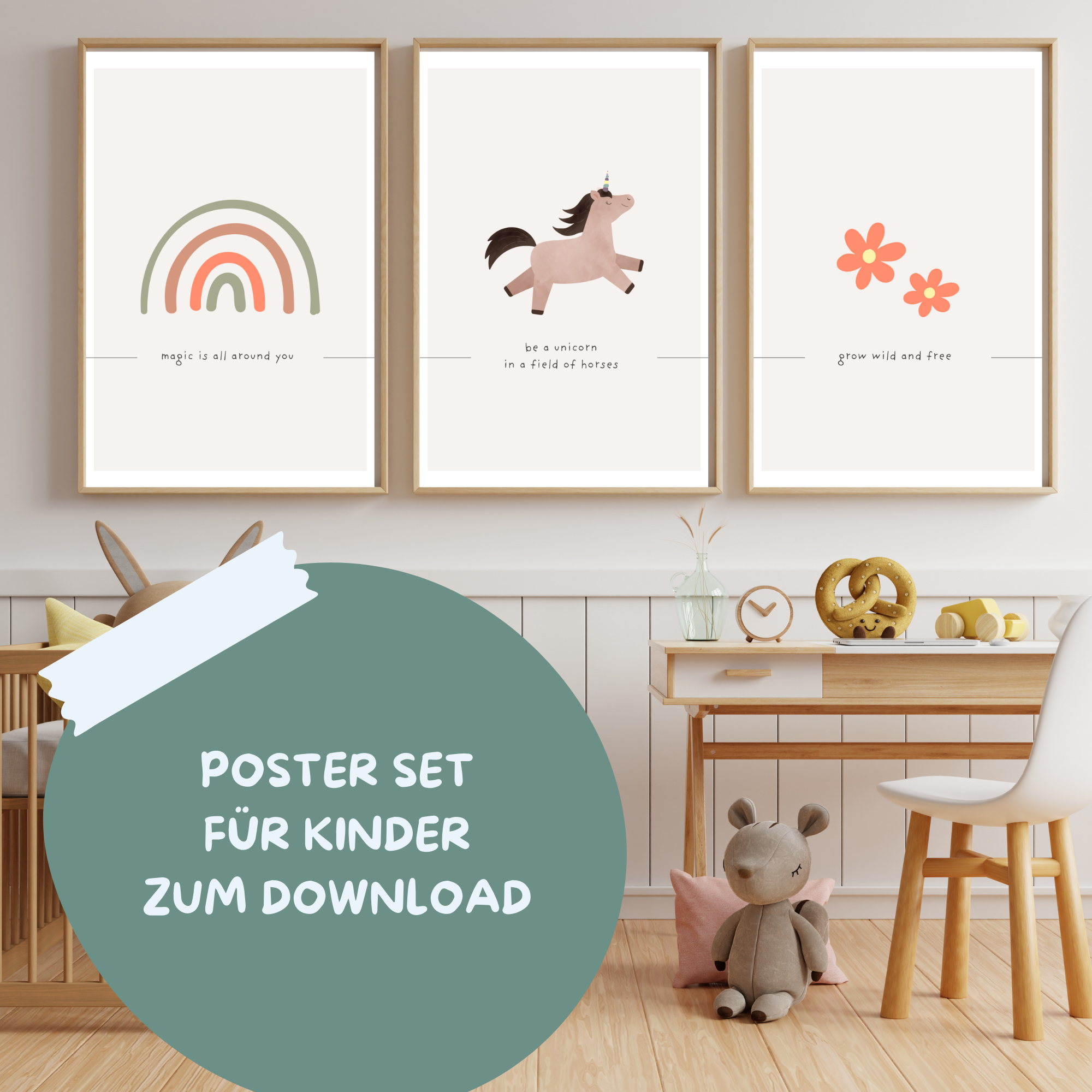 Poster Set Kinder mit Affirmation