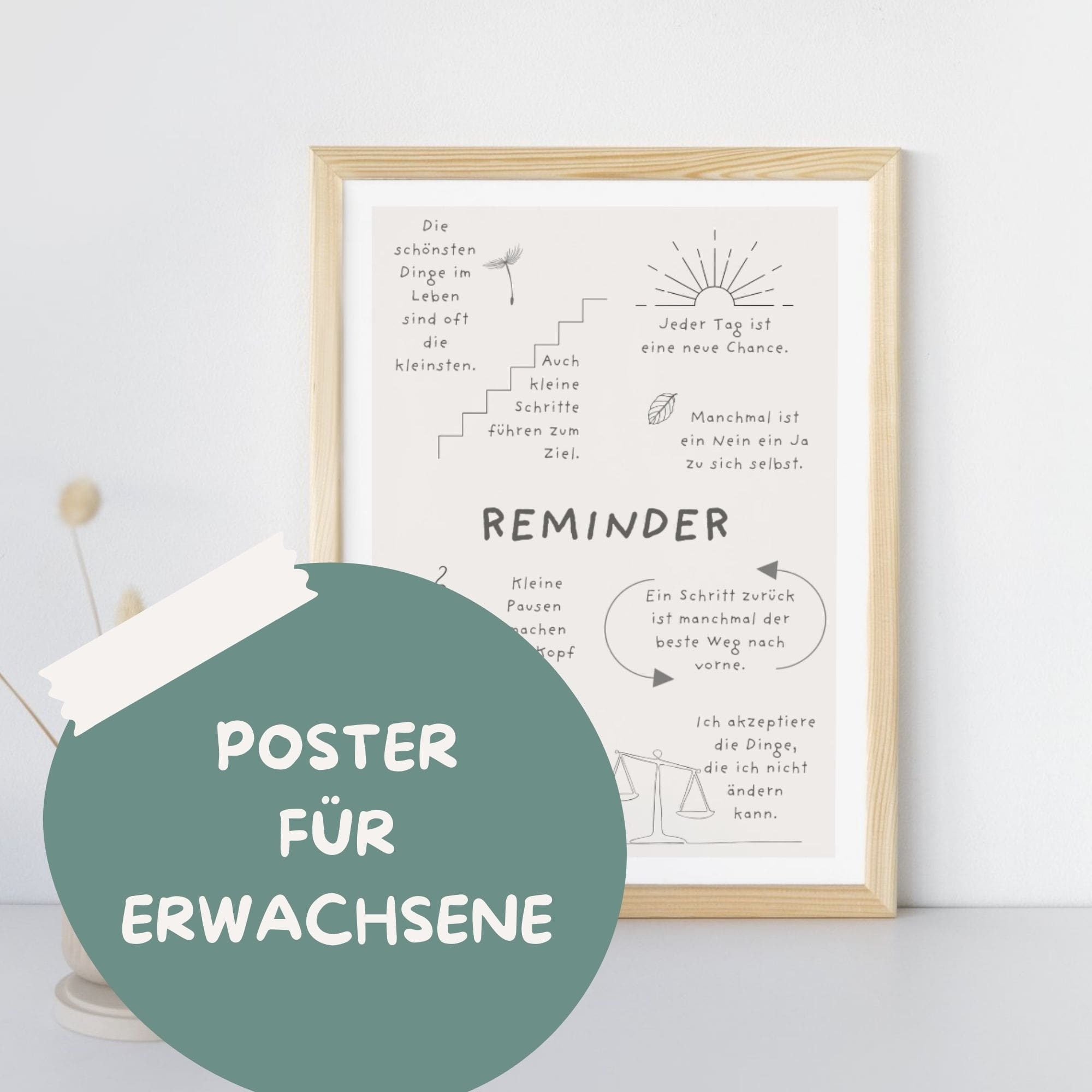 Poster Erwachsene Affirmationen