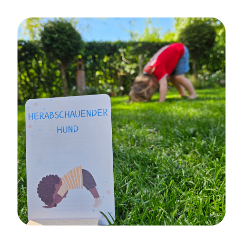 Yoga Karten für Kinder zum Download als Geschenkidee