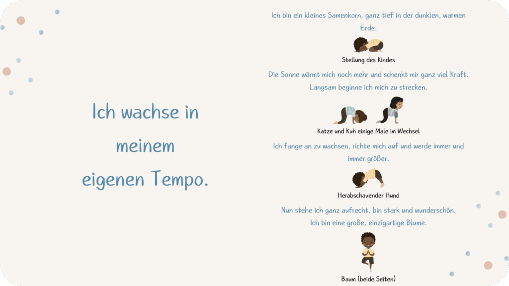 Yoga mini Flow für Kinder mit Affirmation Yoga mini Flow für Kinder mit Affirmation