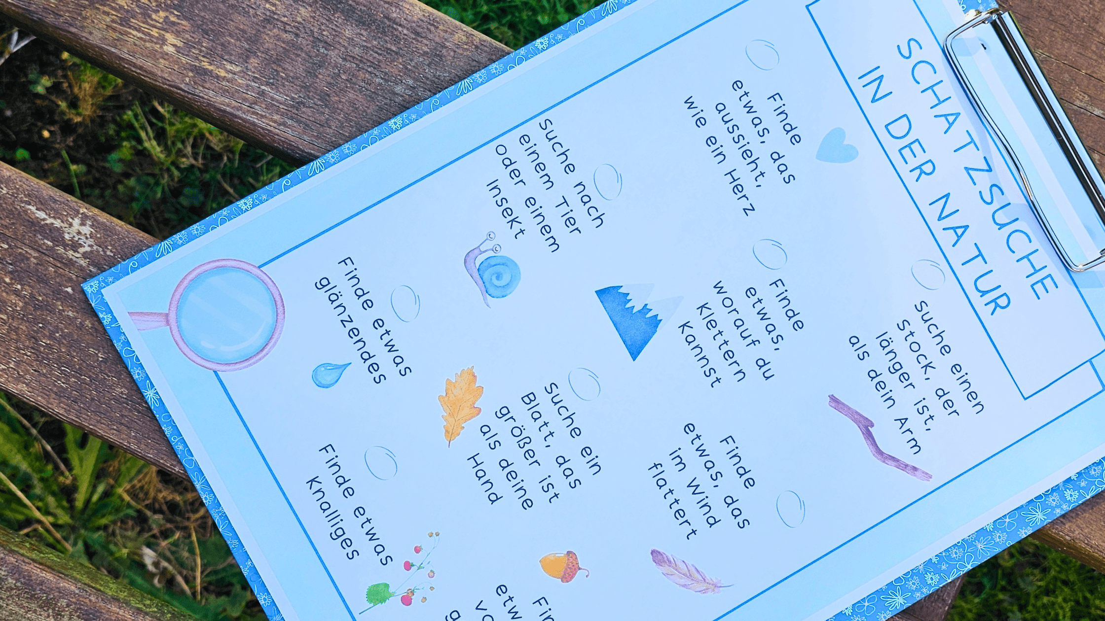 Schatzsuche Natur Kinder kostenloser Download